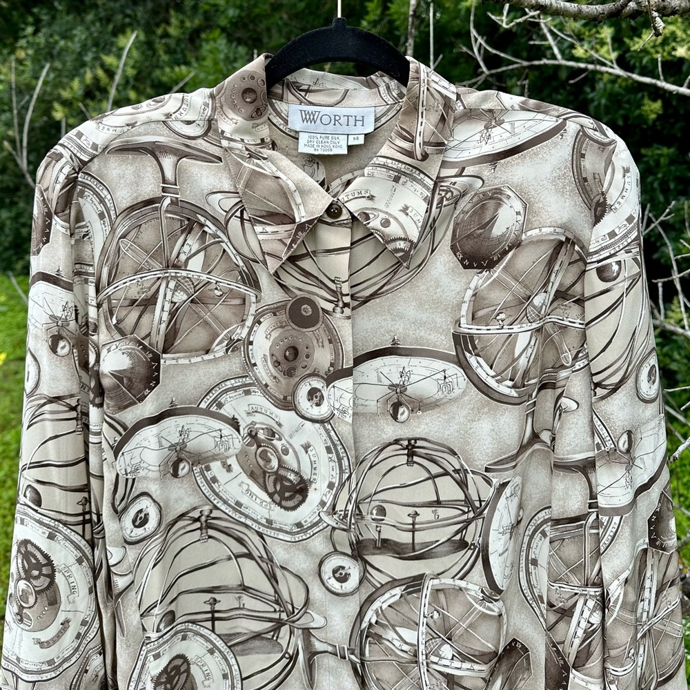 Vintage Worth Silk Shirt Gem